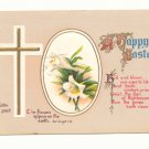 HAPPY EASTER CROSS LILY VINTAGE 1914 POSTCARDs   #364