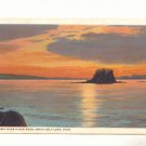 SUNSET OVER BLACK ROCK, GREAT SALT LAKE, UTAH POSTCARD   #378