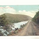 1909 LEHIGH RIVER IN PENNSYLVANIA, RAILROAD TRACK VIEW    POSTCARD #388