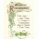 REMEMBRANCE CHRISTMAS NEW YEAR VICTORIAN MOTTO POSTCARD   #395