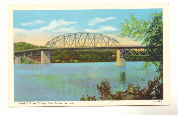 PATRICK STREET BRIDGE CHARLESTON WEST VIRGINIA Postcard #436