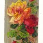 BEST WISHE, LARGE ROSES, VINTAGE GEL POSTCARD #546