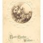Best Easter Wishes  Chicks  Large Egg Flowers VINTAGE POSTCARD #547
