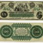 State of South Carolina, $20, 1873