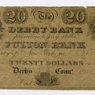 Derby Bank, Connecticut, $20, 1825