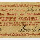 Suffield, Connecticut, Loomis & Co. 10 Cents, 1862
