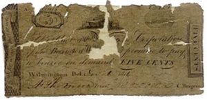 Wilmington, Borough of Wilmington, 5 Cents, 1816