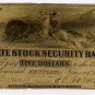 Newport, State Stock Security Bank, $5, 1853