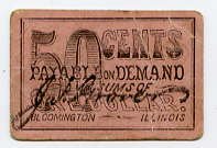 Bloomington, Jas. Grover, 50 Cents
