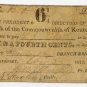 Frankfort, Bank of the Commonwealth of Kentucky, 6 1/4 Cents, Nov 27, 1822