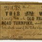 Frankfort, Old Frankfort Road Turnpike, 20 Cents, November 17, 1862