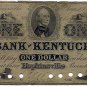 Hopkinsville, Louisville, The Bank of Kentucky, $1, August 15, 1856