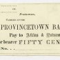 Provincetown, Atkins and Putnam, 50 Cents, 1860s