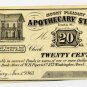 Roxbury, Mount Pleasant Apothecary Store, 20 Cents, Jan 1, 1863