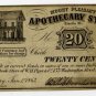 Roxbury, Mount Pleasant Apothecary Store, 20 Cents, Jan 1, 1863