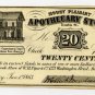 Roxbury, Mount Pleasant Apothecary Store, 20 Cents, Jan 1, 1863