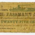Louisiana, New Orleans, H Fassmann & Co., 25 Cents, 1862