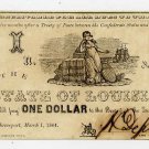 Louisiana, Shreveport, State of Louisiana, $1, 1864