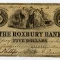 Roxbury, Roxbury Bank, $5, March 26, 1838