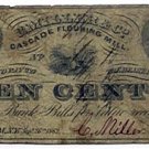 New York, Amsterdam, C. Miller & Co., Cascade Flouring Mill, 10 Cents, September 26, 1862