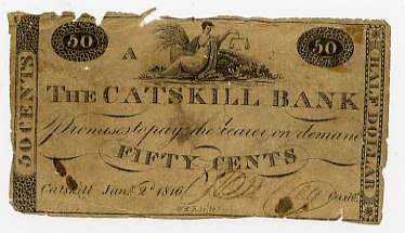 New York, Catskill, Catskill Bank, 50 Cents, Jan 2, 1816