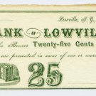 New York, Lowville, Lewis County, K. Collins Kellogg, 25 Cents, Oct 1, 1862