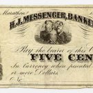 New York, Marathon, H.J. Messenger, Banker, 5 Cents, 186-