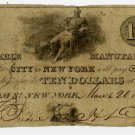 New York, New York, Marble Manufacturing Company of the City of New York, $10, March 20, 1826