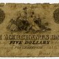 New York, Poughkeepsie, Merchants Bank, $5, March 14, 1854