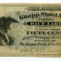 Wisconsin, Rice Lake, Barron County, Knapp, Stout & Co., 50 Cents, ND(1870s-80s)
