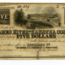Virginia, Richmond, The James River and Kanawha Co., $5, 18--, Unissued