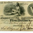 New York, New York, The North River Banking Co., $5, Jan. 18, 1840