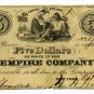 New York, New York City, Empire Company, $5, October 10, 1849