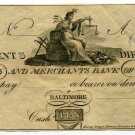 Maryland, Baltimore, Farmers and Merchants Bank, $10, 1810s