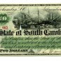 State of South Carolina, Columbia, $2, December 1, 1873