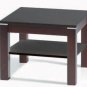 Contemporary Modern Walnut Wood End Table Dark Brown