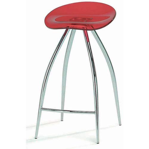 Modern Swivel Acrylic Bar Stool Red Blue Black Clear