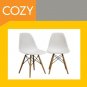 Mid Century Modern White Side Dining Chairs Chair Set