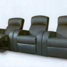Contemporary Home Theater Recliner Black Leather