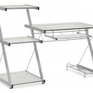 Modern Glass & Metal Office Computer Desk Table