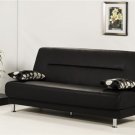 Faux Leather Storage Sleeper Sofa Bed Futon Couch Dorm
