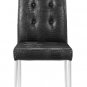 Modern Tufted Dining Side Leather Parsons Chairs Set
