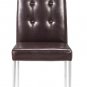 Modern Tufted Dining Side Leather Parsons Chairs Set
