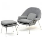 Eero Saarinen Knoll Era Mid Century Womb Chair Ottoman