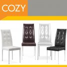 Modern Tufted Dining Side Leather Parsons Chairs Set