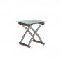 Stylish Modern Contemporary Glass & Metal End Table