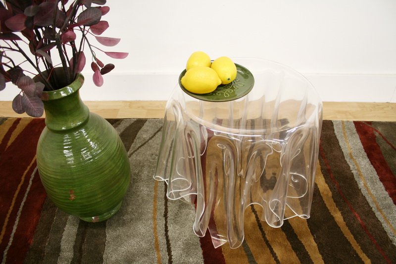 Unique Modern Clear Ghost Acrylic End Coffee Table