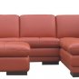 Italian Leather Sectional Sofa Couch Contemporary New