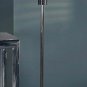 Modern Brush Steel Finish Square Block Style Floor Lamp