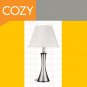 Antique Silver Finish Vase Table Lamp White Lamp Shade